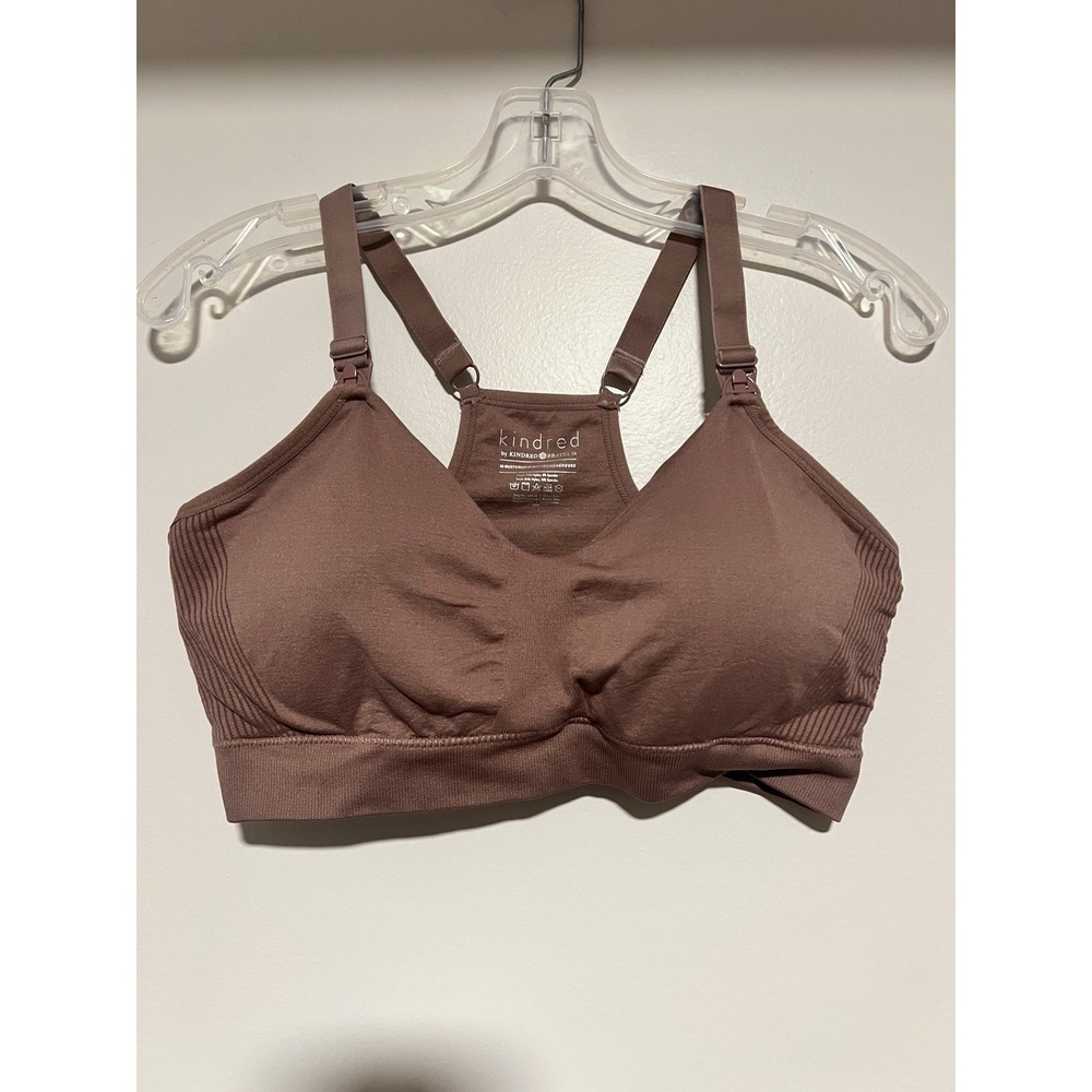 KINDRED BRAVELY Sublime Nursing Sports Bra Pink Mauve Size M Busty Pumping